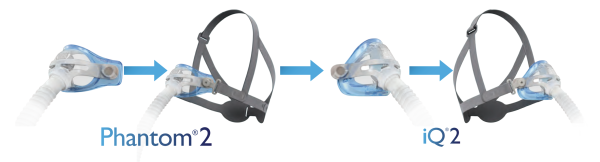 Phantom 2 and iQ 2 nasal CPAP masks