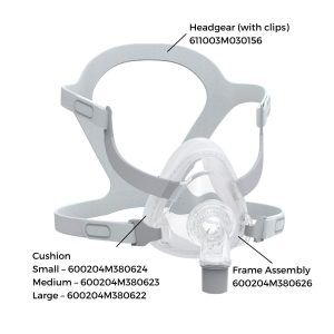 BMC F5A+ Mask Parts labelled | CPAP.co.uk